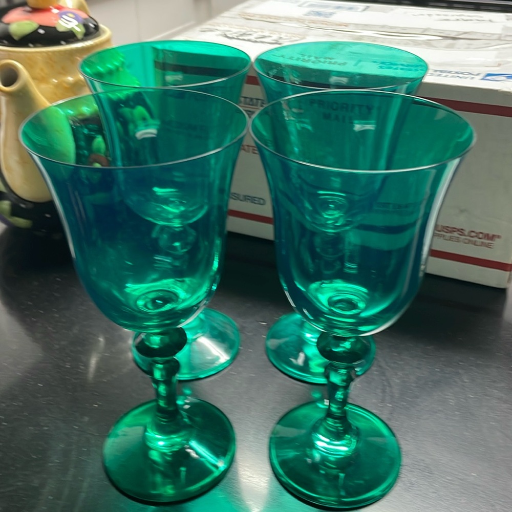 Estelle colored Regal Goblets.  Set of 4.